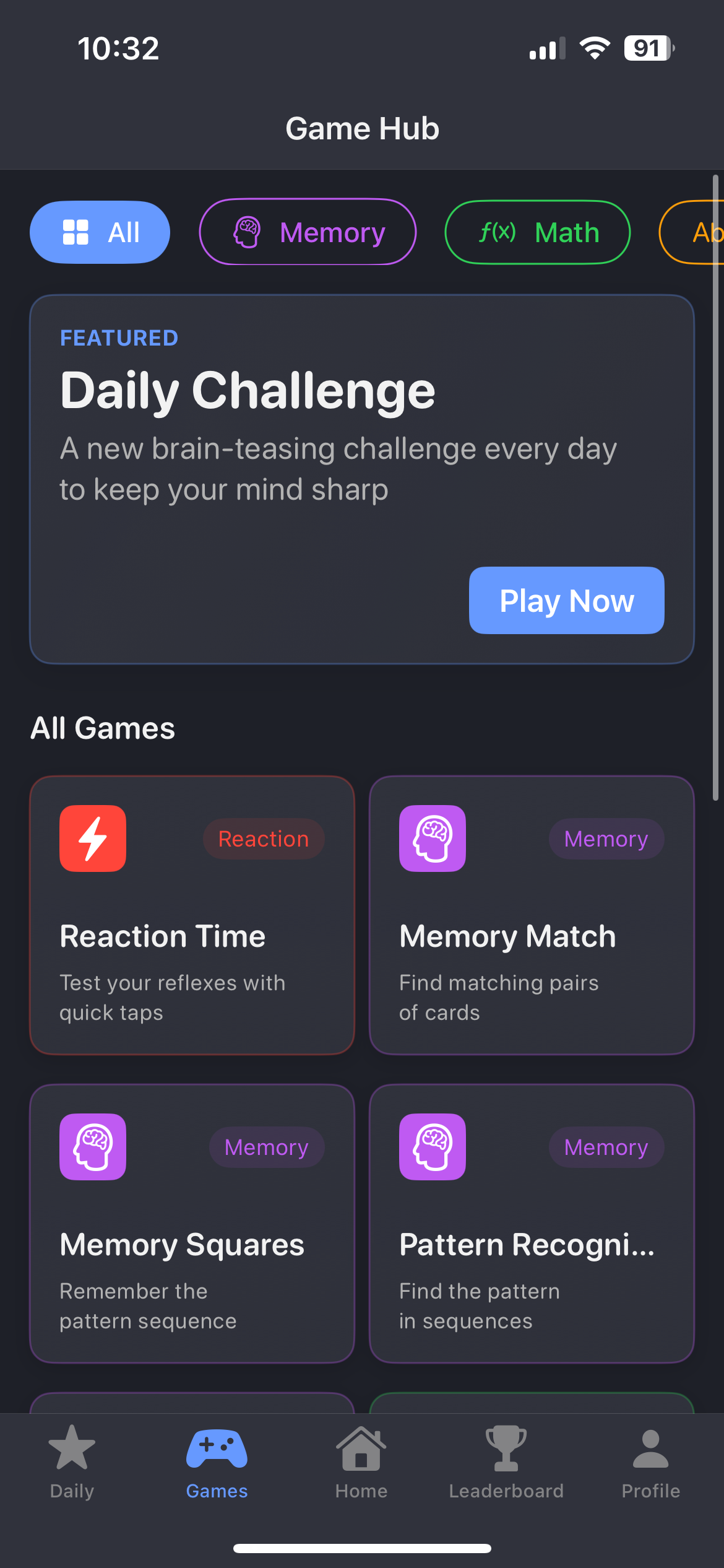 NeuroNudge - Brain Training Games